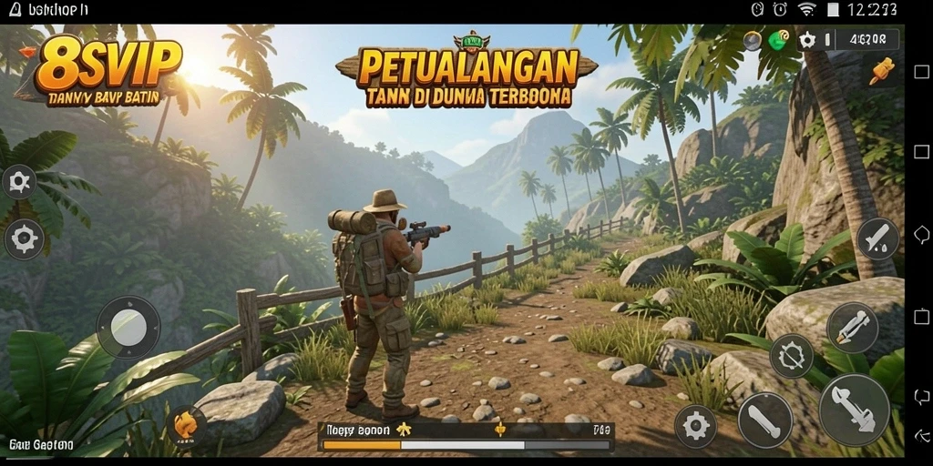 Tangkapan layar yang menunjukkan petualangan mendebarkan di dunia terbuka 8SVIP.
