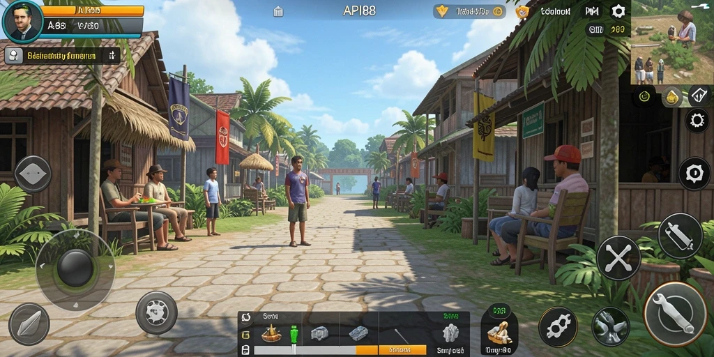 Tampilan gameplay menarik dari API88 yang menampilkan simulasi kehidupan.