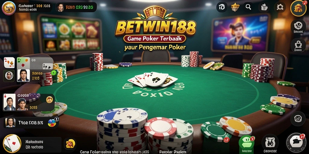 Tampilan gameplay Poker yang seru di BETWIN188.