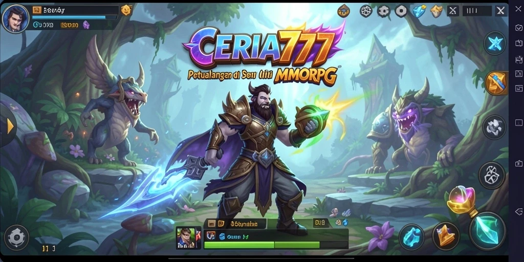 Screenshot CERIA777 menampilkan aksi seru dalam dunia MMORPG.