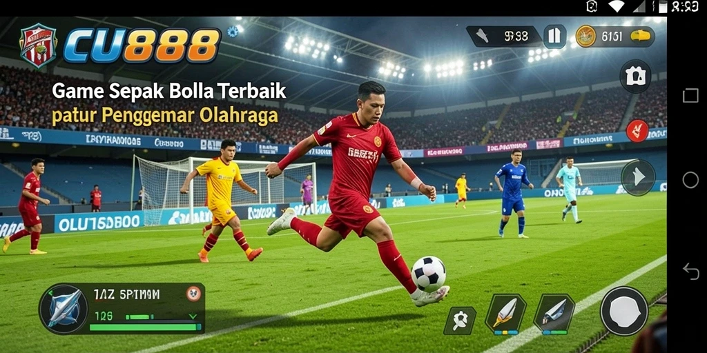 Gambaran gameplay <strong>CU888</strong> dengan aksi sepak bola yang mendebarkan.