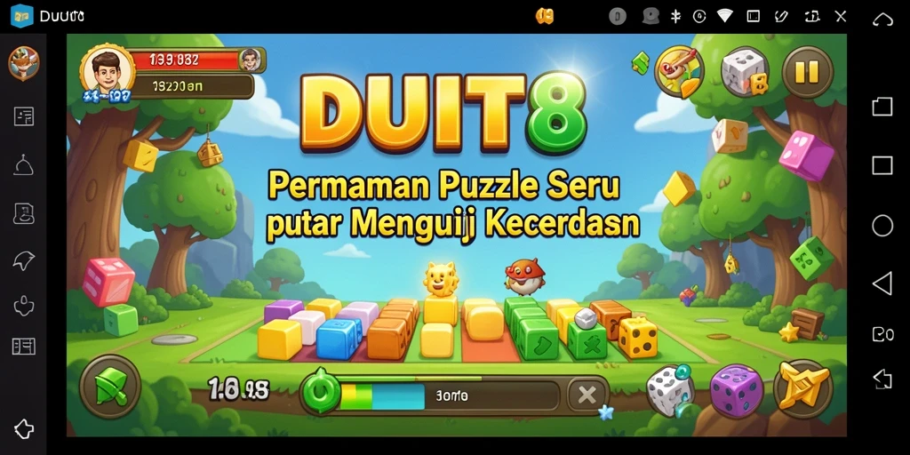 Tampilan gameplay seru dari DUIT8 yang penuh tantangan puzzle.