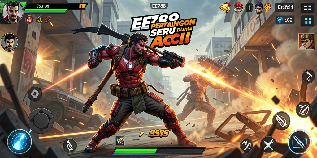 Tampilan aksi seru dari gameplay EE789 yang mendebarkan.
