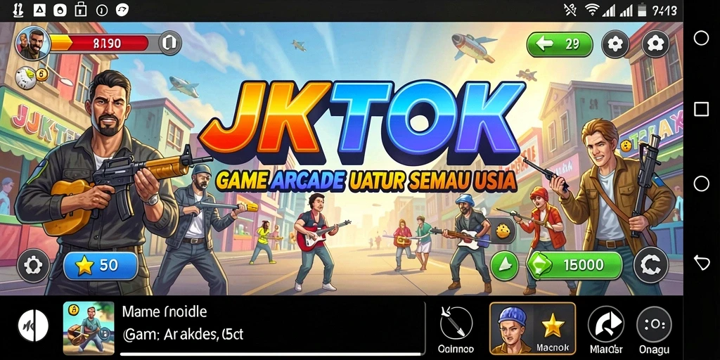 Screenshot JKTOK menampilkan gameplay Arcade yang seru dan menantang.