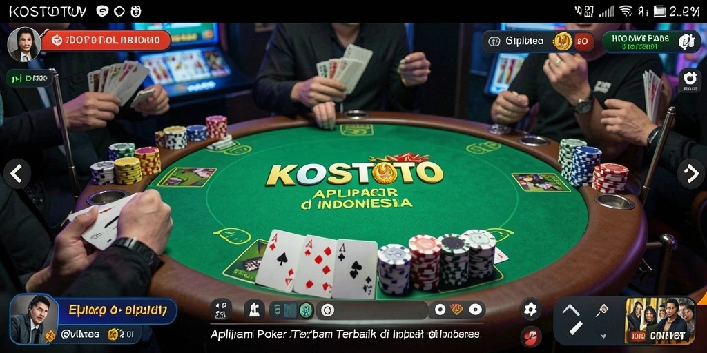 Tampilan gameplay menarik KOSTOTO dengan fitur poker yang lengkap.