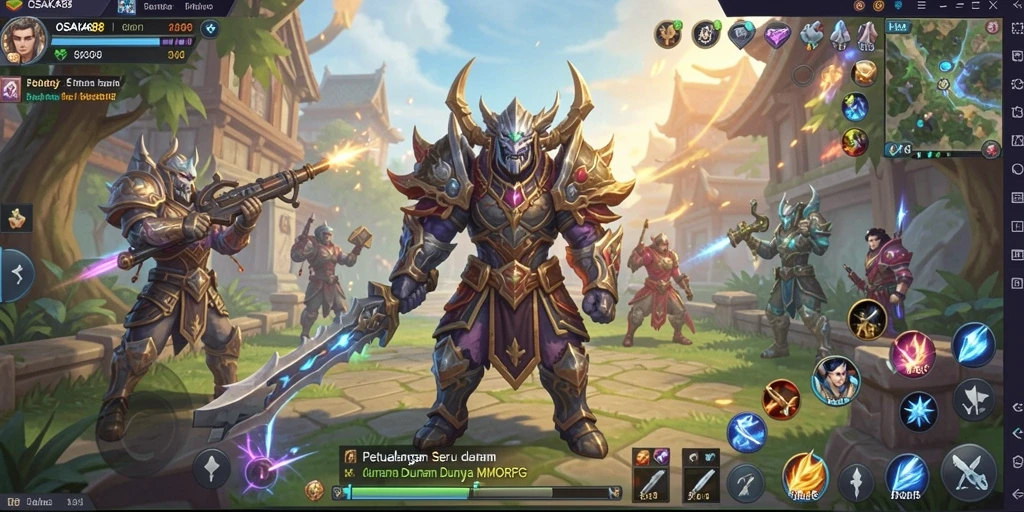 Screenshot OSAKA88 menampilkan aksi seru dalam petualangan MMORPG.