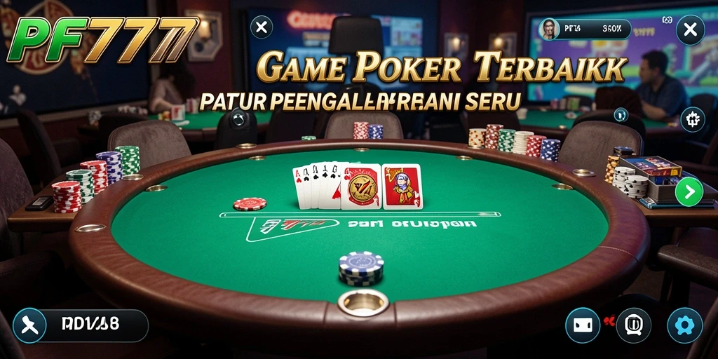 Tampilan menarik dari gameplay Poker di PF777.