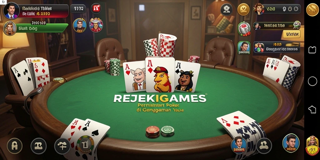 Screenshot gameplay poker yang menarik dan interaktif.