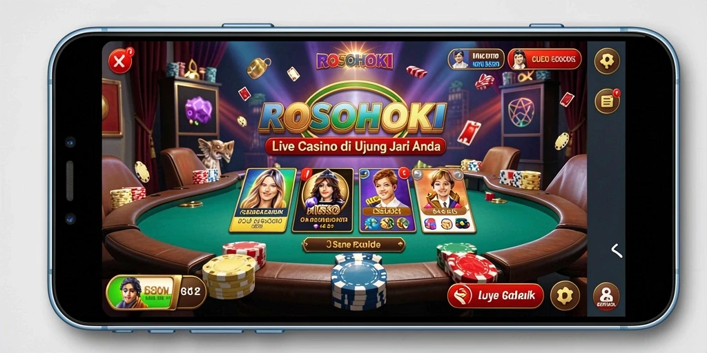 Tampilan gameplay Live Casino ROSOHOKI yang seru dan interaktif.